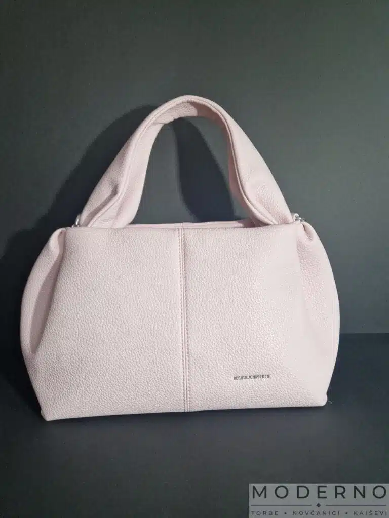 Elegantna ženska torba od eko kože Nora Soft roze – moderna urbana torba