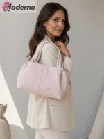 Elegantna ženska torba od eko kože Nora Soft roze – moderna urbana torba