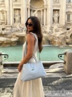 Elegantna ženska torba od eko kože Elena - Pastelno plava