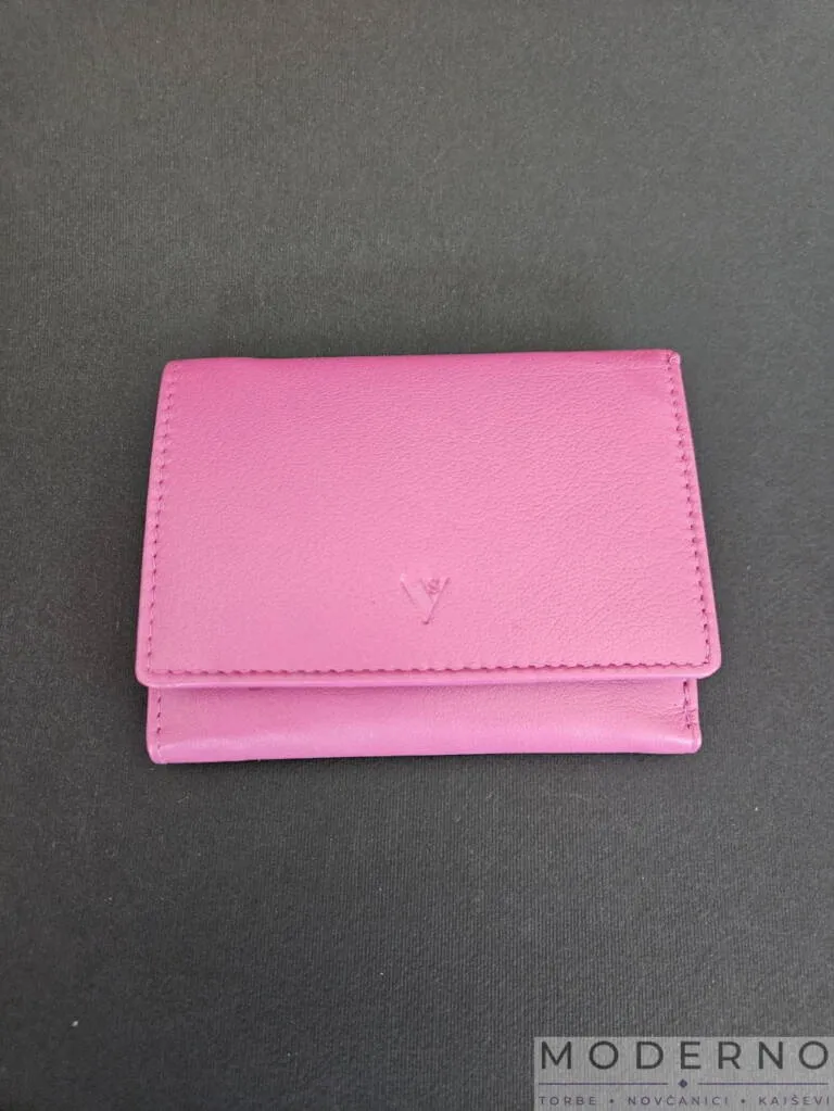 Mali ženski novčanik od prirodne kože “Eva” Pink – spoj elegancije, kvaliteta i praktičnosti