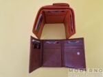 Ženski Trend novčanik od prirodne kože braon i narandžast otvoreni - za svaki outfit