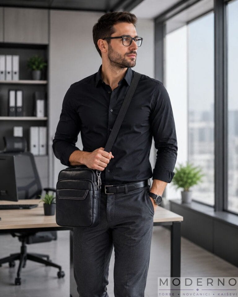 Muška torba Noa model je nosi na poslu